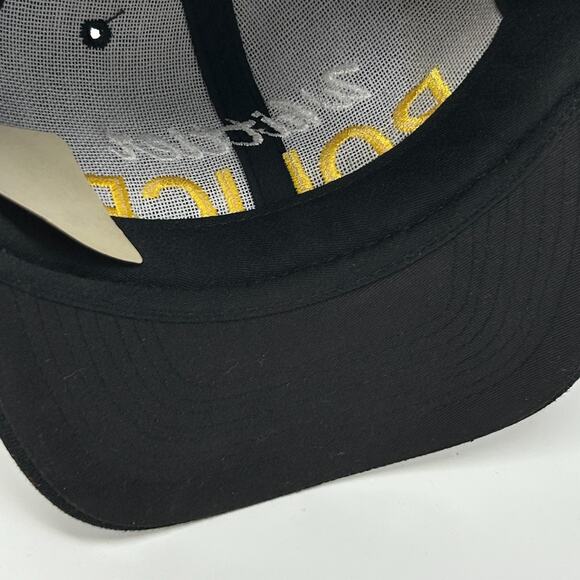 Vintage Whittier Police Hat Cap Black 90s California Policeman Officer Snapback - Picture 5 of 9